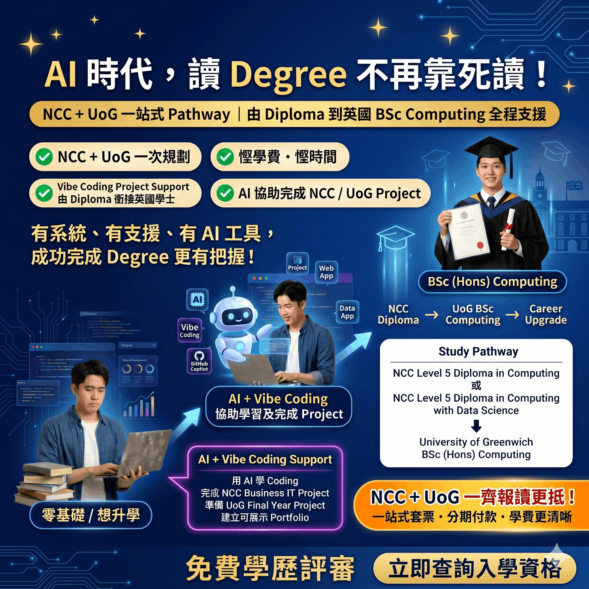 Integrated NCC Diploma to University of Greenwich BSc Computing Pathway