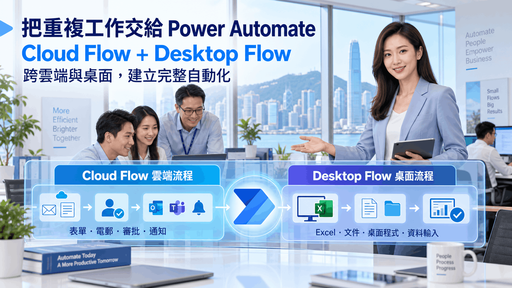 Power Automate Cloud Flow 與 Desktop Flow 完整商業自動化流程