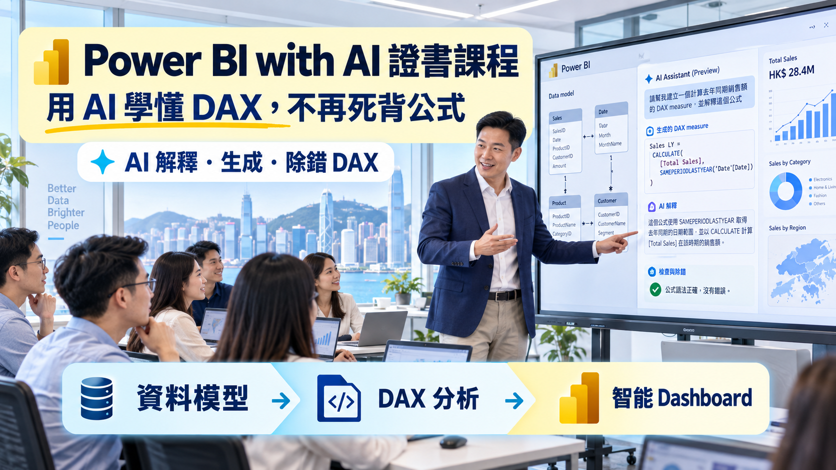 Power BI 數據分析證書課程
