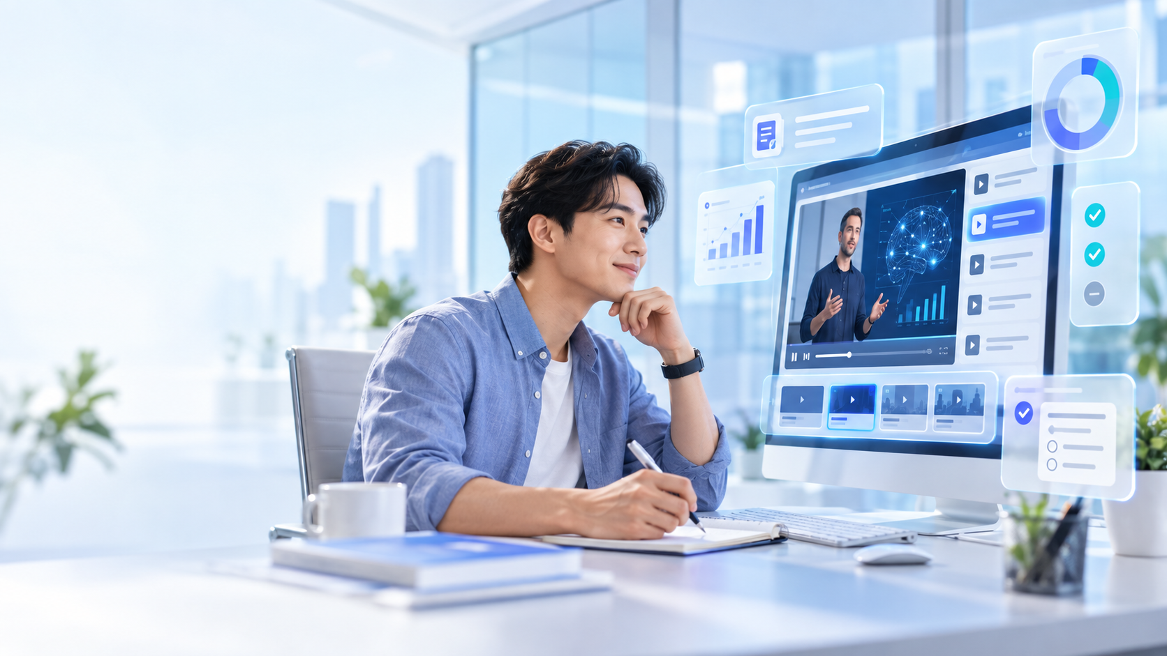 Structured video learning with chapters, summaries and quizzes